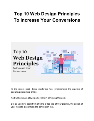 Top 10 Web Design Principles To Increase Your Conversions