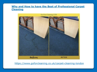 Why and How to have the Best of Professional Carpet Cleaning