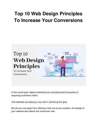 Top 10 Web Design Principles To Increase Your Conversions