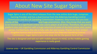 Sugar Spins - Best New Slots Site UK - Win Upto 500 Free Spins