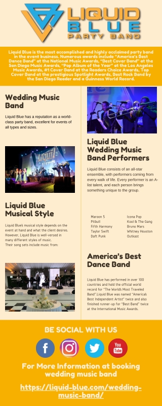 Liquid Blue Wedding Music Band