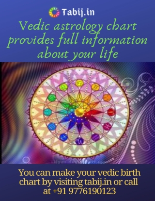 Vedic astrology chart provides full information about your life