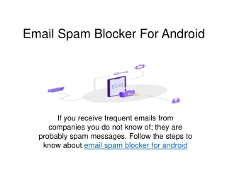 Email Spam Blocker For Android