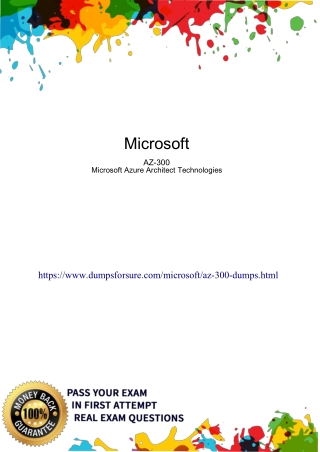 AZ-300 Exam Dumps, Real Microsoft AZ-300 Exam Questions - DumpsforSure