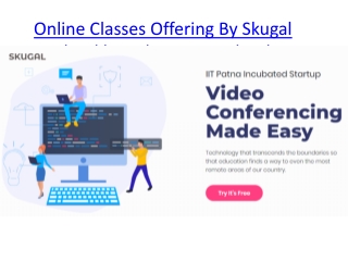 Online Classes Offering By Skugal cloud based ERP For School