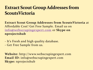 Extract Scout Group Addresses from ScoutsVictoria