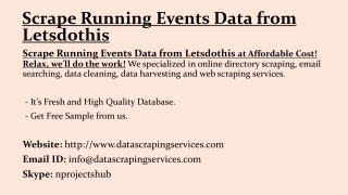Scrape Running Events Data from Letsdothis