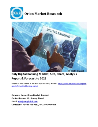 Italy Digital Banking Market Growth, Size, Share, Industry Report and Forecast 2019-2025