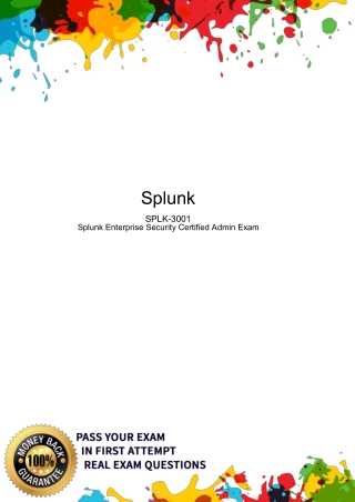 SPLK-3001 Exam Dumps | Latest  SPLK-3001 Questions | Dumpssure