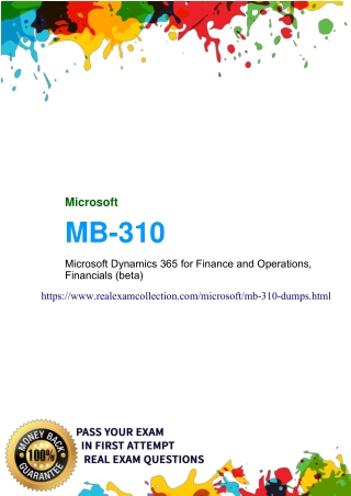 Free MB-310 Real Exam Questions - Free MB-310 Dumps PDF