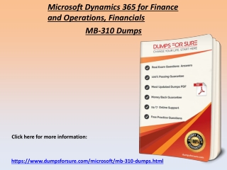 Get Real Microsoft MB-310 Exam Questions answers - DumpsforSure