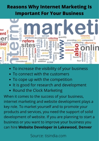 Reasons Why Internet Marketing Is Important For Your Business