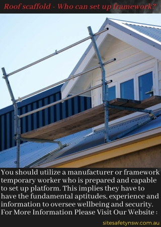 Roof Scaffold - Who Can Set Up Framework?