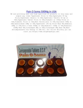 Pain O Soma 500Mg In USA