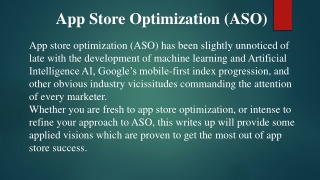 AppStore Optimization