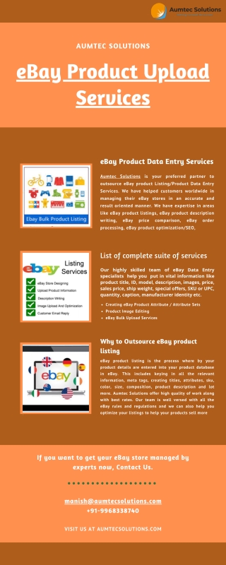 eBay Product Upload and Data Entry Services