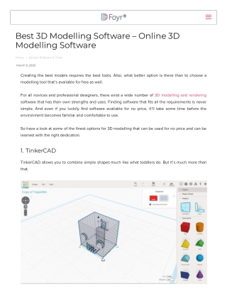 3D Modelling Software - How to Choose Best 3D Modelling Software