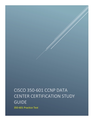 Give Your Career a Flying Start with Cisco CCNP Data Center (350-601) Certification