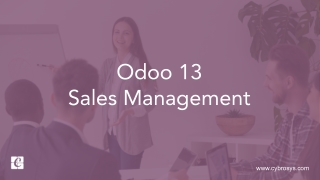 Odoo 13 Sales Management