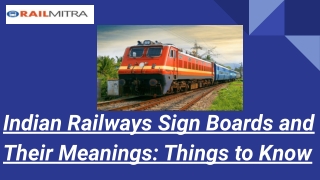 Indian Railways Sign Boards and Their Meanings: Things to Know