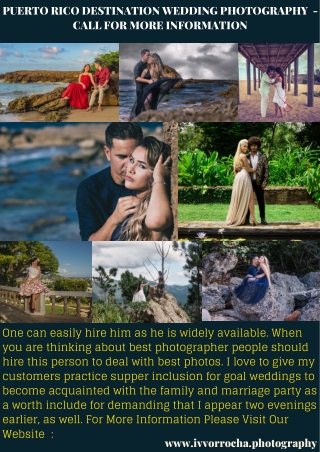 Puerto Rico Destination Wedding Photography  - Call For More Information