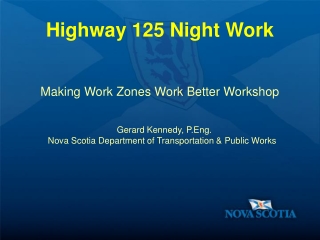 Highway 125 Night Work