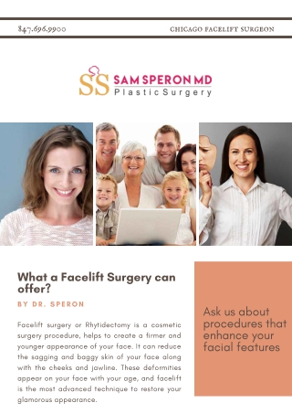 What a facelift surgery can offer?