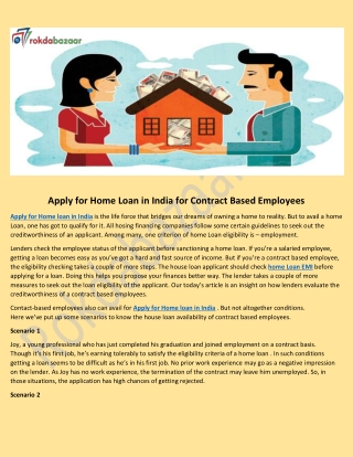Apply for Home Loan in India for Contract Based Employees