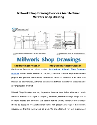 Millwork Shop Drawing Services Architectural Millwork Shop Drawing