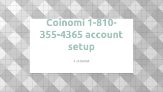 1(810) 355-4365 Coinomi Phone Number