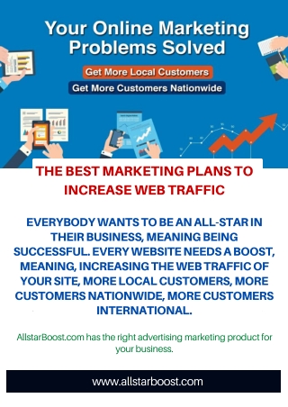 The best marketing plans to increase web traffic