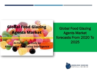 Global Food Glazing Agents Market to grow at a CAGR of 6.23% (2019-2025)