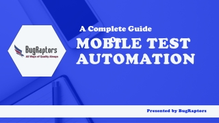 A Complete Guide on Mobile Test Automation