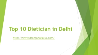 Top 10 Dietician in Delhi