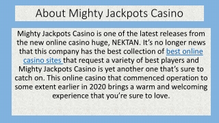 Mighty Jackpots - Best New Casino Site UK - Get Up to £200 Bonus