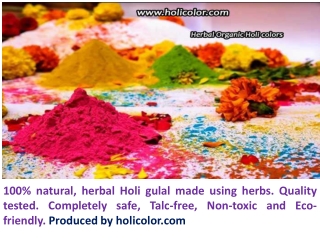 Natural Skin Safe Non-Toxic Holi Colour Powder