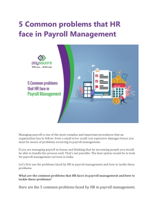 5 Common problems that HR face in Payroll Management