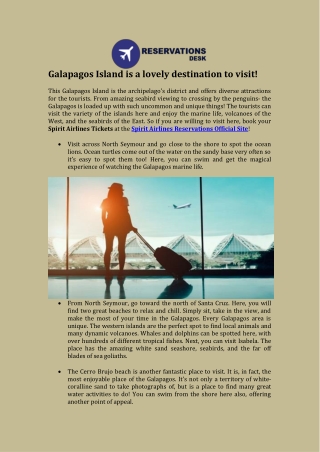 Galapagos Island is a lovely destination to visit!