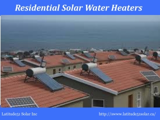 Residential Solar Water Heaters