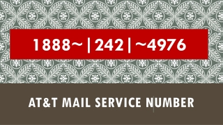 At&t Mail Service Number 1888-242-4976