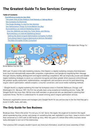 Some Of Seo Packages