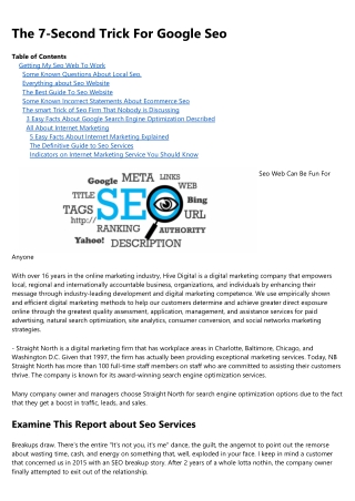 The Best Guide To Seo Firm