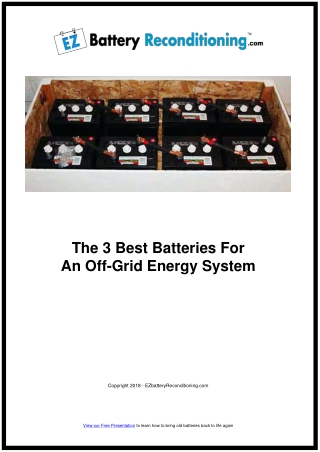 The 3 best batteries for an off grid energy system