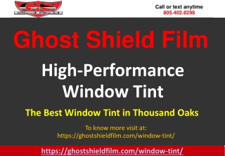 Window Tint in Thousand Oaks-Ghostshieldfilm