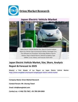 Japan Electric Vehicle Market Size, Growth and Forecast To 2025