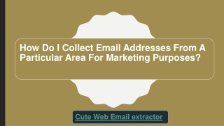 How Do I Collect Email Addresses From A Particular Area For Marketing Purposes?