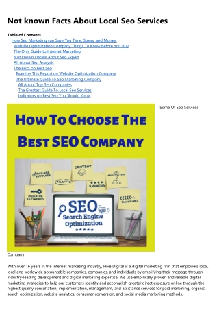 Getting The Seo Optimization To Work