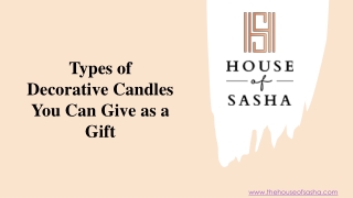 Types of Decorative Candles You Can Give as a Gift