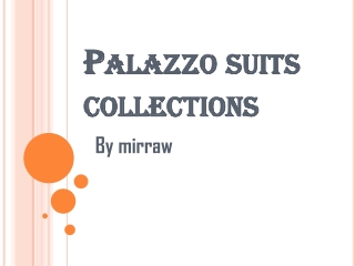 Palazzo Suits Trend of Women Wear | by mirraw