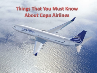 Copa Airlines Flights Reservations